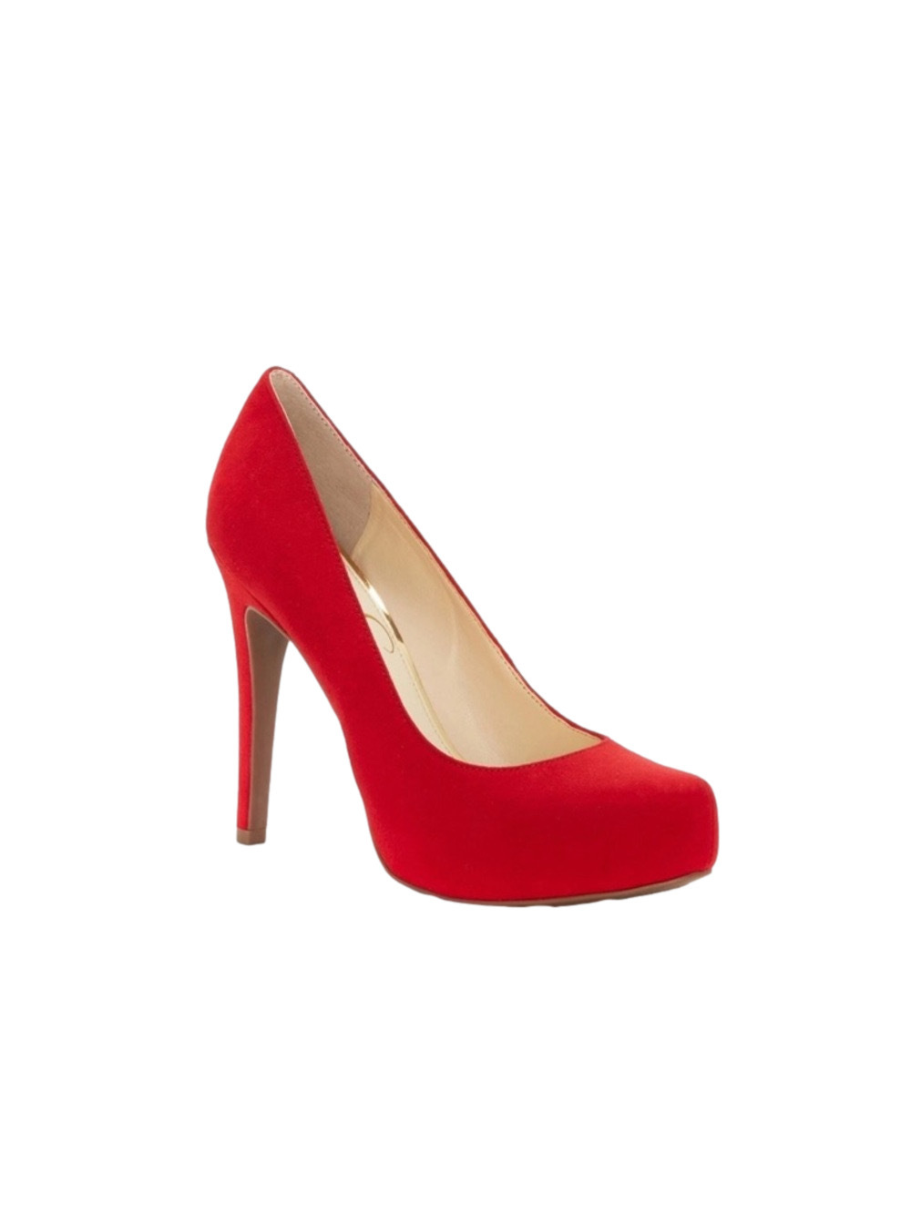 Jessica Simpson Red Suede Platform Heels